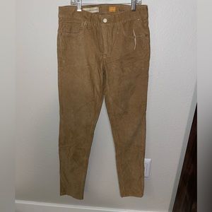 Anthropologie Stet women’s khaki corduroy slim ankle pants
